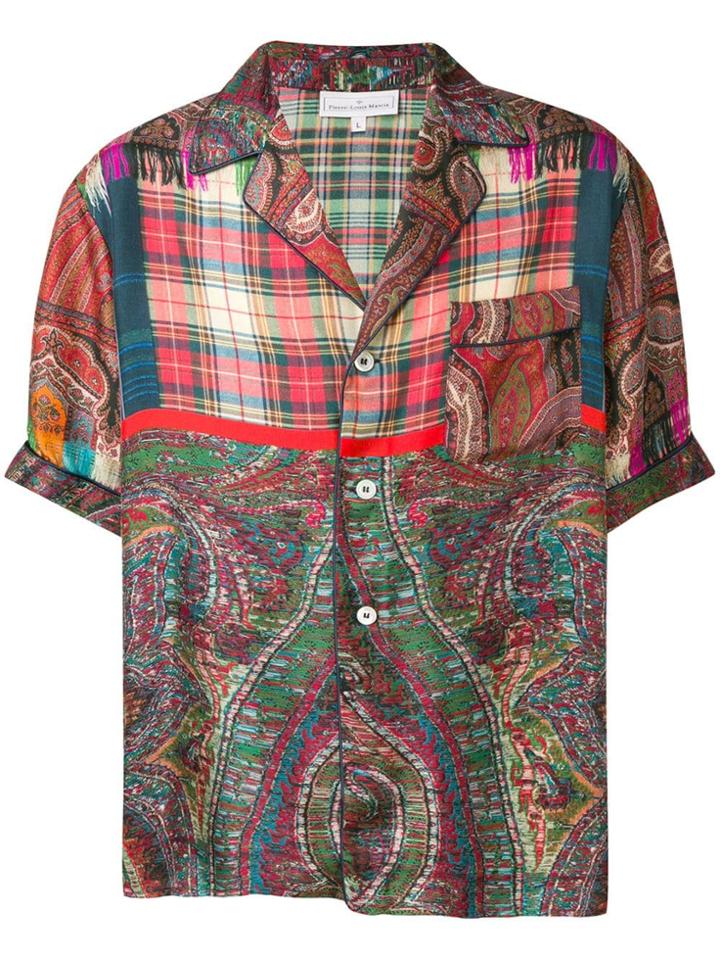 Pierre-louis Mascia Camicia Paneled Shirt - Brown