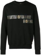 Billionaire Crew Neck Logo Sweatshirt - Black