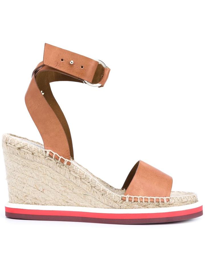 Stella Mccartney 'tan' Wedge Espadrilles