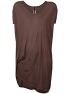 Rick Owens Hiked T-shirt - Brown