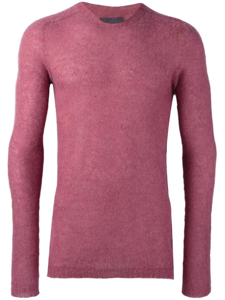 Laneus Crew Neck Jumper, Men's, Size: 54, Pink/purple, Polyamide/wool/alpaca