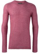 Laneus Crew Neck Jumper, Men's, Size: 54, Pink/purple, Polyamide/wool/alpaca