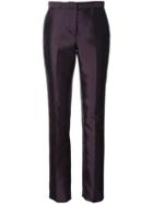 Bianca Spender Slim Fit Tailored Trousers, Women's, Size: 10, Pink/purple, Polyester