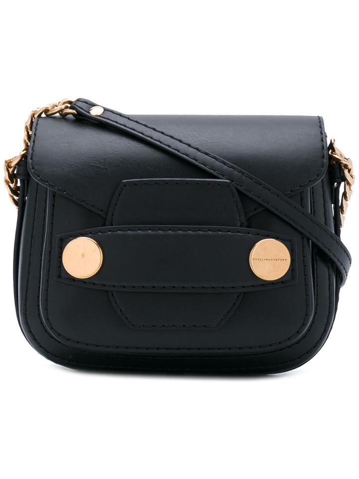 Stella Mccartney - Stella Popper Small Shoulder Bag - Women - Artificial Leather - One Size, Black, Artificial Leather