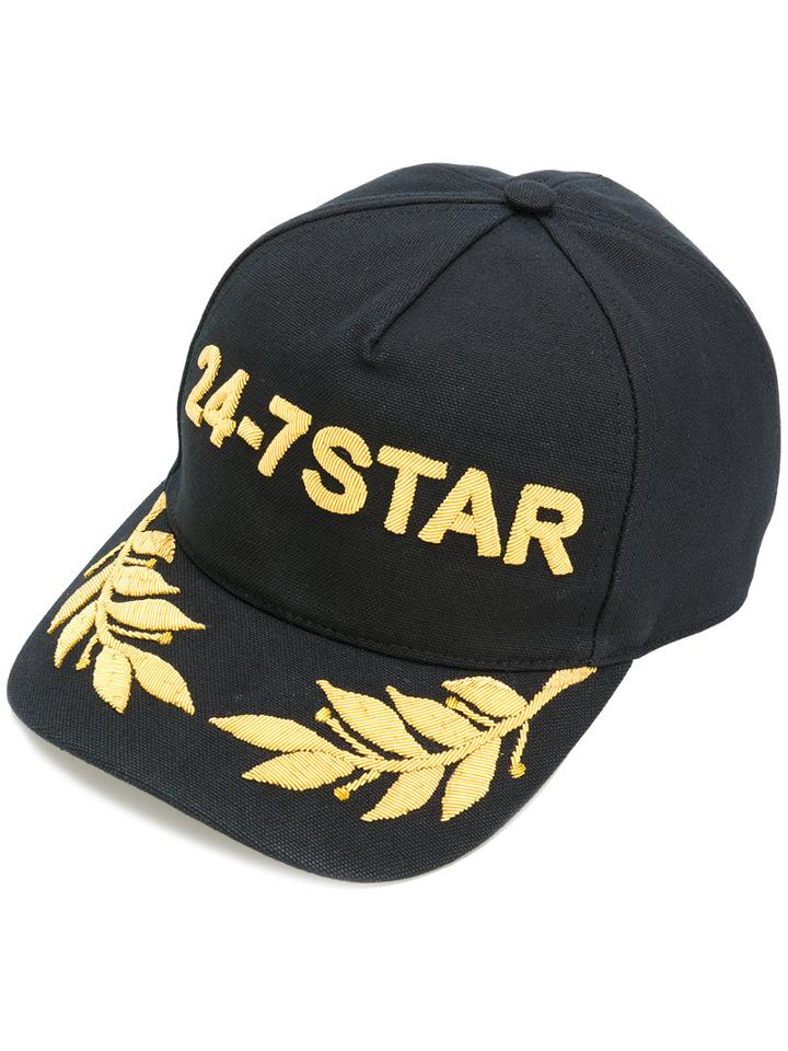 Dsquared2 - 24-7 Star Embroidered Baseball Cap - Men - Cotton - One Size, Black, Cotton