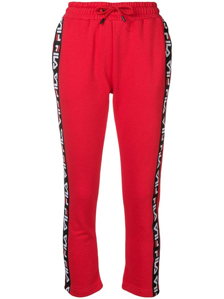 Fila Logo Stripe Track Trousers - Red