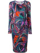 Emilio Pucci Printed Fitted Dress, Women's, Size: 46, Viscose/silk