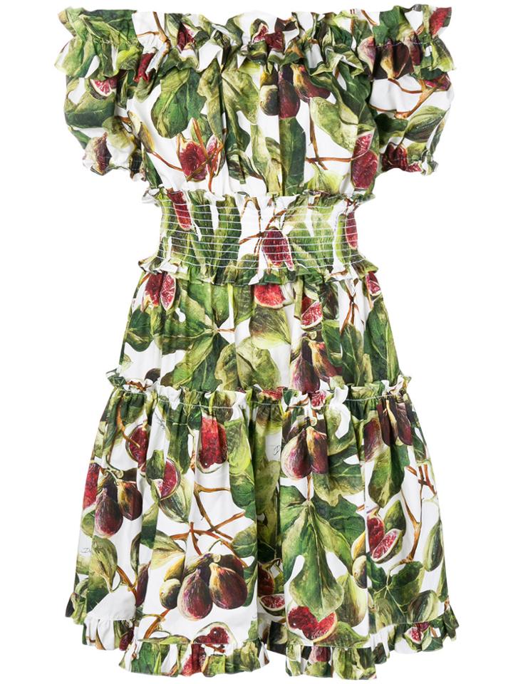 Dolce & Gabbana Off The Shoulder Dress - Green
