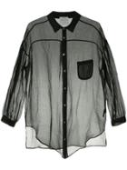 Forte Forte Chest Pocket Sheer Shirt - Black