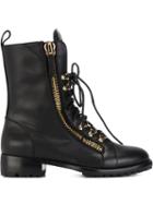 Giuseppe Zanotti Design Zip Detail Combat Boots