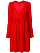 Chloé Heart Cut-out Babydoll Dress - Red