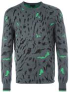 Lanvin Paneled Tiger Print Jumper