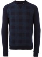 Woolrich Checked Sweater, Men's, Size: Small, Blue, Polyamide/wool/other Fibers