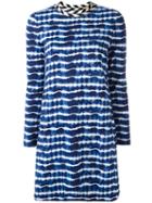 Tory Burch Longsleeved Striped Dress, Women's, Size: Small, Blue, Cotton/viscose/polyamide/spandex/elastane