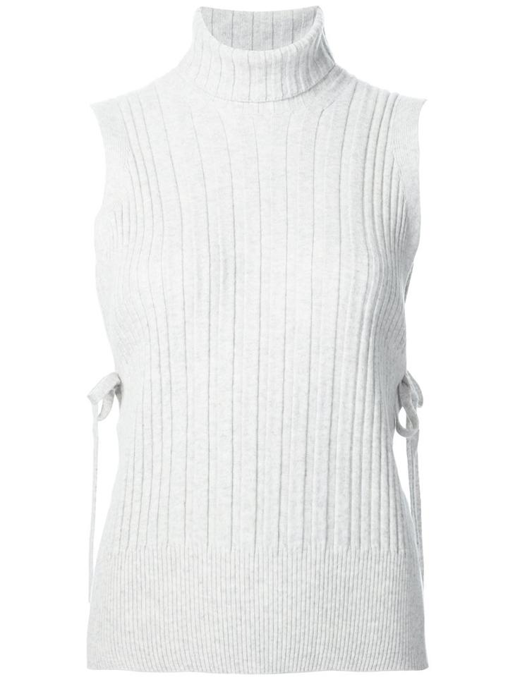 Maison Margiela Sleeveless Ribbed Top, Women's, Size: Medium, White, Cashmere/wool