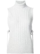 Maison Margiela Sleeveless Ribbed Top, Women's, Size: Medium, White, Cashmere/wool