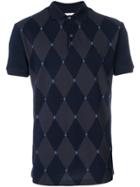 Ballantyne Diamond Knit Polo Shirt - Blue