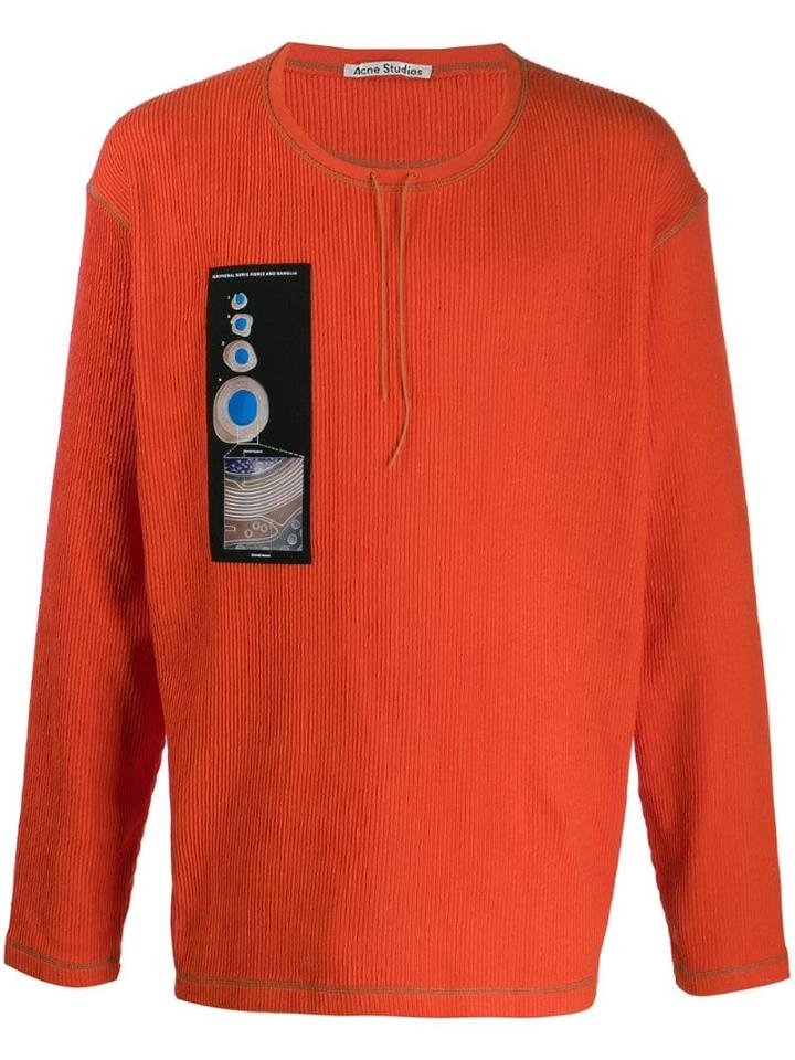 Acne Studios Anatomy-patch T-shirt - Orange