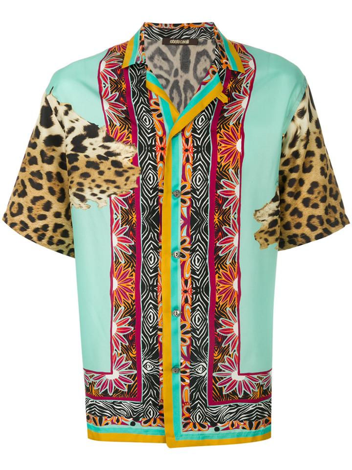 Roberto Cavalli Tropical Print Shirt - Multicolour