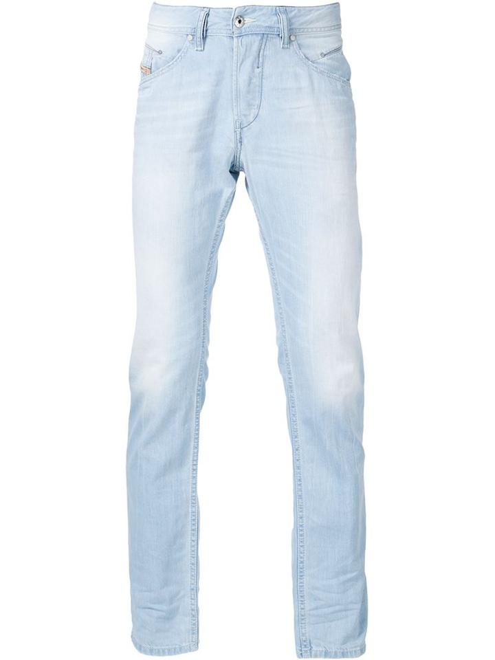 Diesel Bleached Jeans, Men's, Size: 33, Blue, Cotton