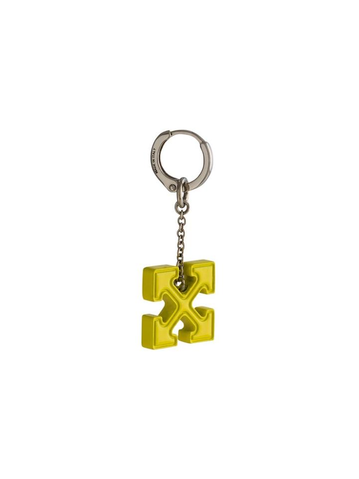 Off-white Keychain Shaped Earrings - Yellow