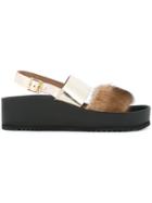P.a.r.o.s.h. Fur-embellished Sandals