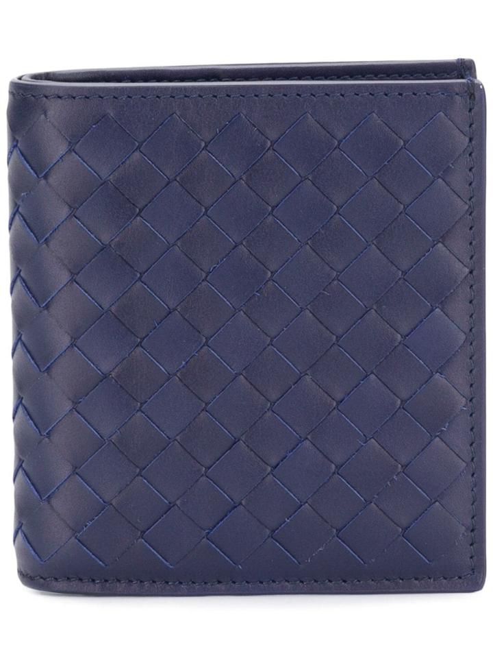 Bottega Veneta Woven Card Wallet - Blue