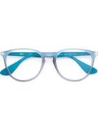 Ray-ban 'the Round Rb2180v' Glasses, Blue, Acetate