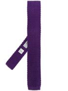 Canali Skinny Knitted Tie - Pink & Purple