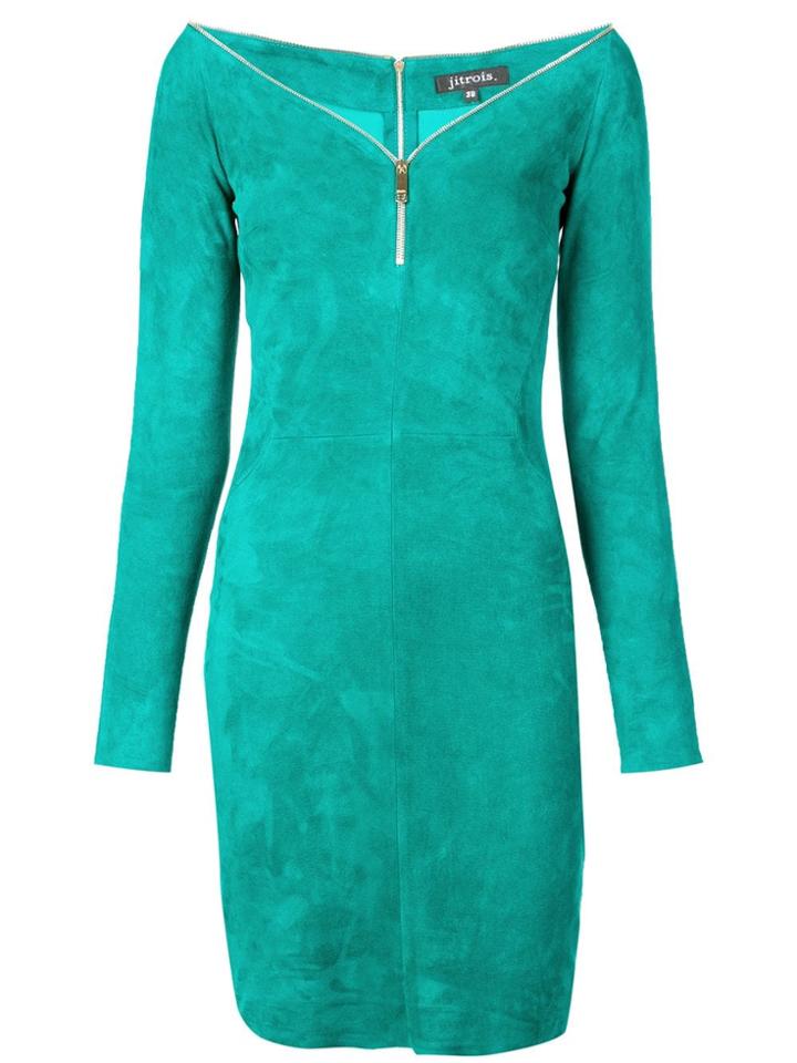Jitrois Diva Off-shoulder Dress - Green