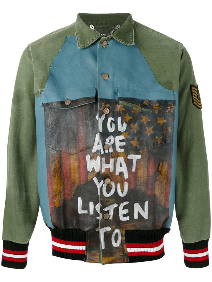 Pihakapi - Customised Shirt Jacket - Men - Cotton/lamb Skin - 2, Green, Cotton/lamb Skin