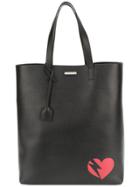 Saint Laurent Lightning Heart Shopping Tote - Black