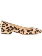 Francesco Russo Leopard Print Ballerinas - Brown