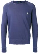 Polo Ralph Lauren Logo Embroidered Sweatshirt, Men's, Size: Small, Blue, Cotton