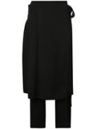 Oscar De La Renta Skirt Layer Trousers - Black