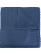 Hope 'big' Textured Frayed Scarf, Adult Unisex, Blue, Wool