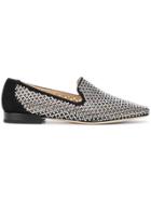 Jimmy Choo Crystal Mesh Style Jaida Loafer - Black