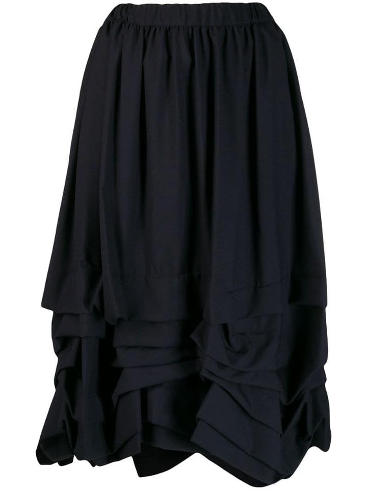 Comme Des Garçons Girl Flounce Layered Midi Skirt - Blue