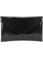 Alaïa Embossed Clutch, Women's, Black, Leather