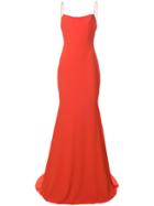 Alex Perry Extra Long Dress - Yellow & Orange