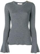 Tory Burch Knitted Liv Sweater - Grey