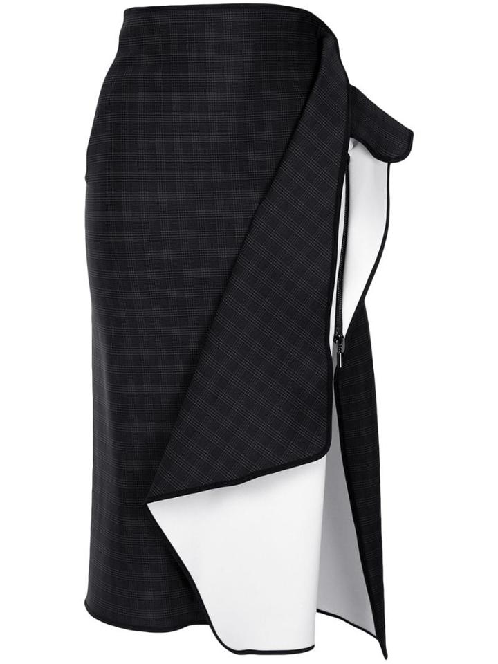 Maticevski Pacific Check Wrap Skirt - Grey