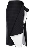 Maticevski Pacific Check Wrap Skirt - Grey