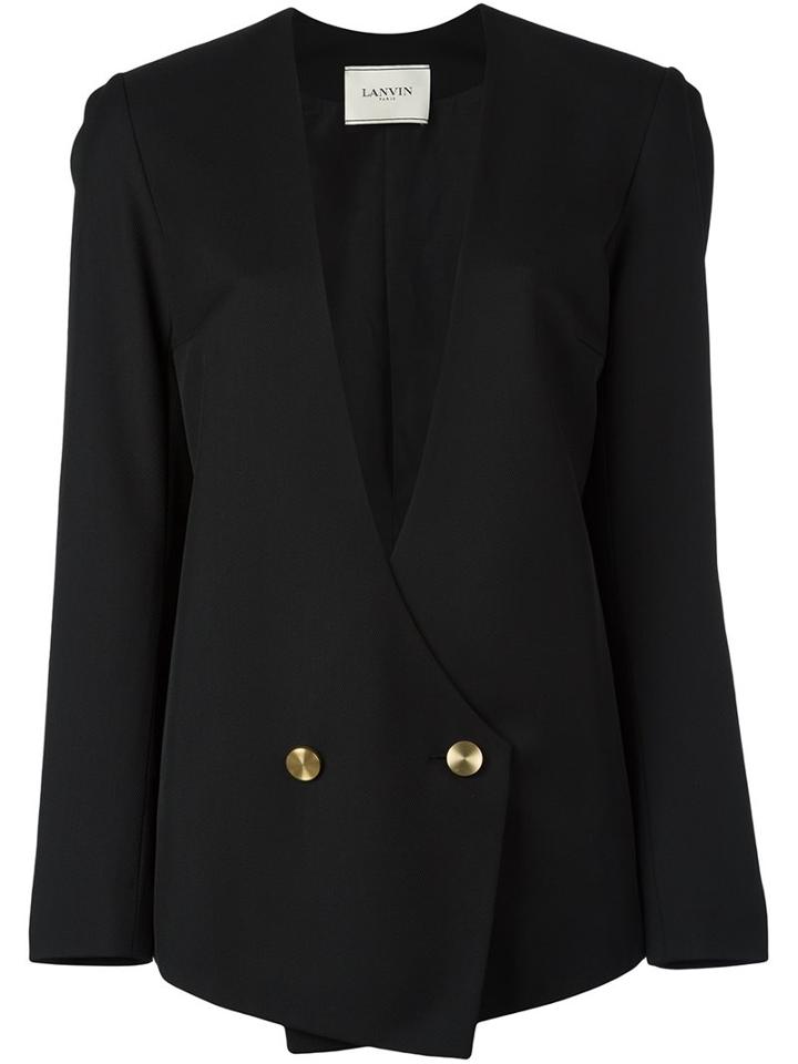Lanvin Wrap-around Buttoned Blazer