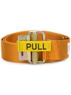 Heron Preston Pull Tab Belt - Yellow & Orange