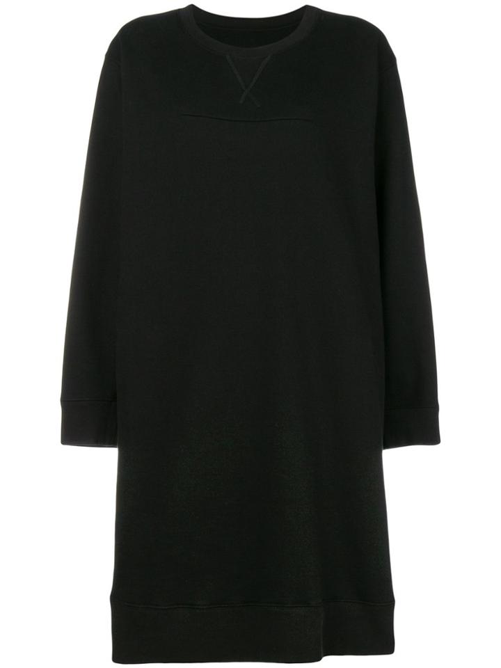 Mm6 Maison Margiela Crew Neck Jersey Dress - Black