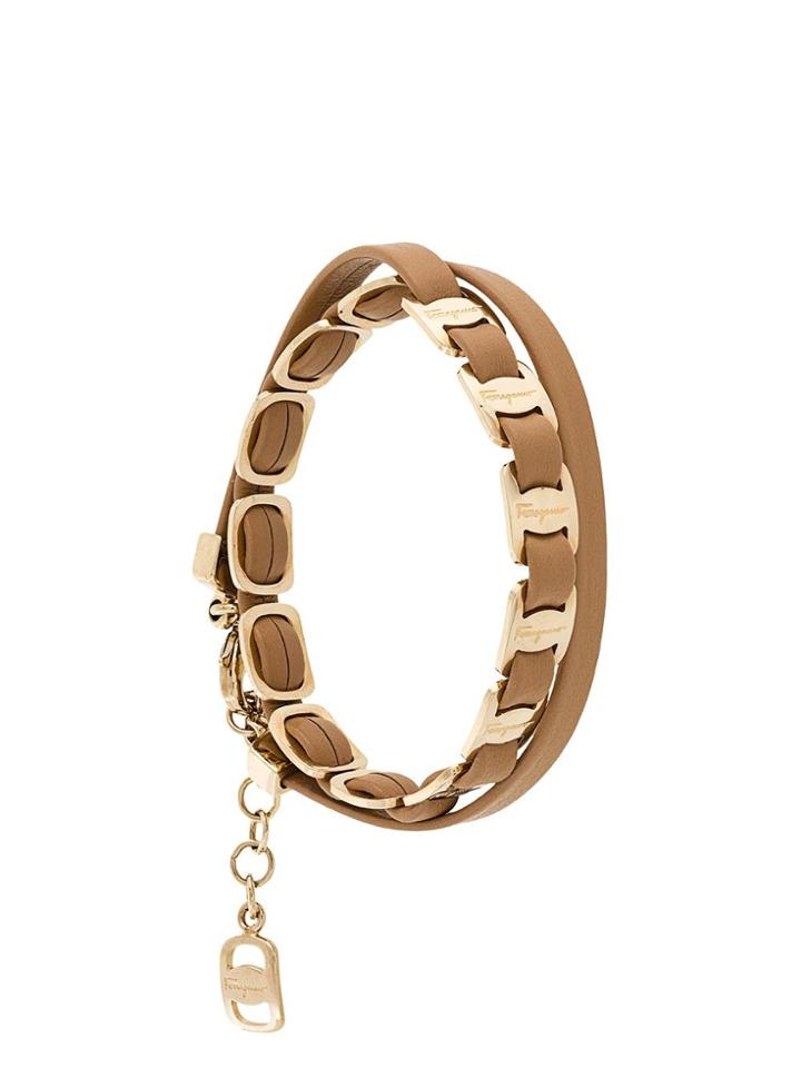 Salvatore Ferragamo Varini Wrap Bracelet - Nude & Neutrals