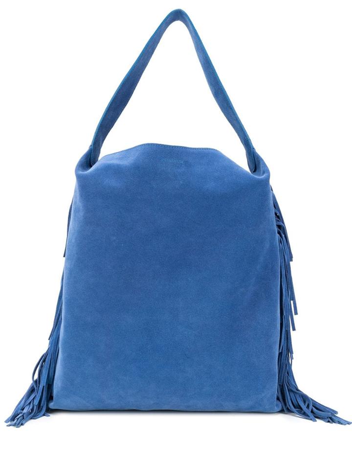 L'autre Chose Fringe Shopping Bag - Blue