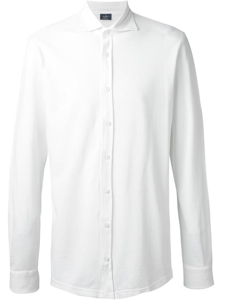 Barba Piquet Shirt, Men's, Size: 54, White, Cotton