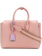 Mcm Embossed Logo Tote Bag - Pink & Purple